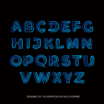 Exemple de typographie pour sac publicitaire personnalisé - Paris - Bordeaux - Toulouse - Albi - Avignon - Tulles - Vichy